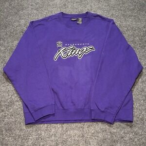 Sacramento Kings Crewneck Sweater‎ Basketball Pro Edge NBA Sz 2XL Purple